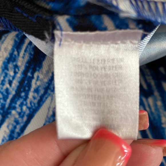 Milly Scribble Print full a-line  Midi Culotte Skirt Blue-White 33411 - Picture 10 of 12